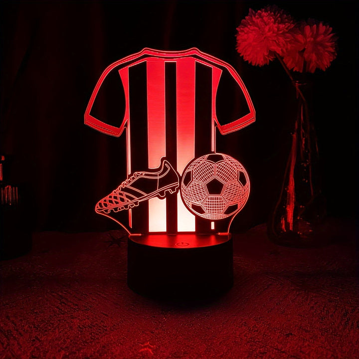 SportGlow Lampe - 3D LED Nattelys til Fodboldfans