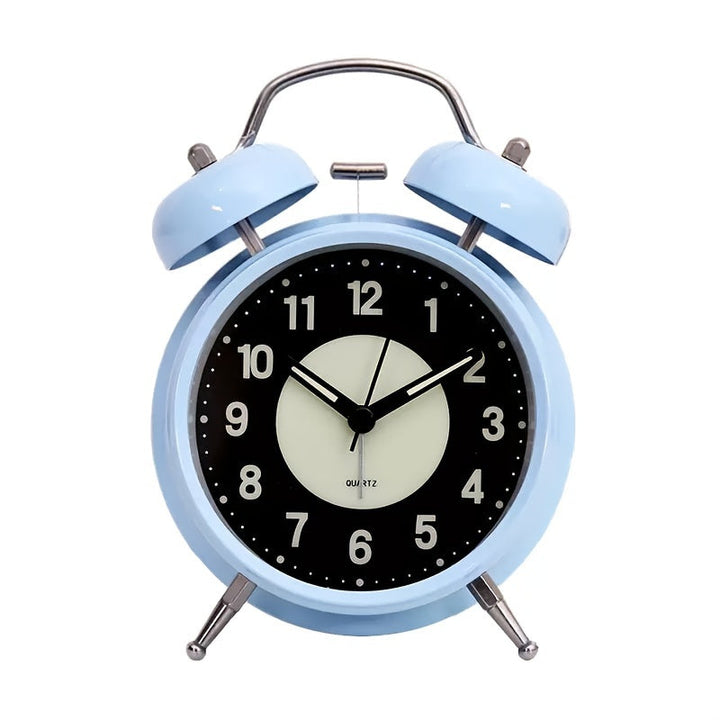 LuminousTime - Elegant Metal Vækkeur med Blid Belysning til Fredelige Morgener og Nætter