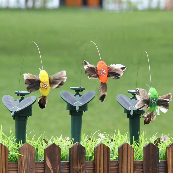 Solcelledrevet dansende kolibri og sommerfugl