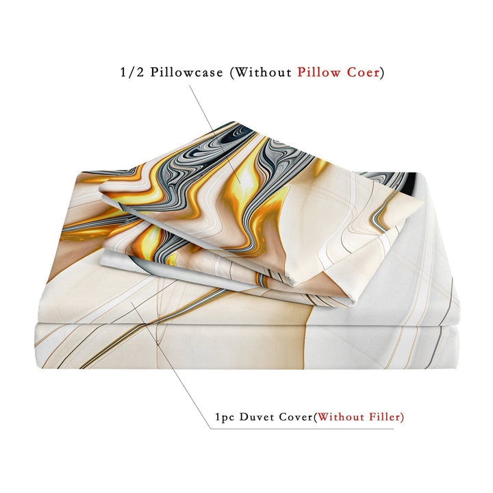 Ultra Blød Kunstnerisk Dynecover Sæt til Livlig Soveværelsesstil