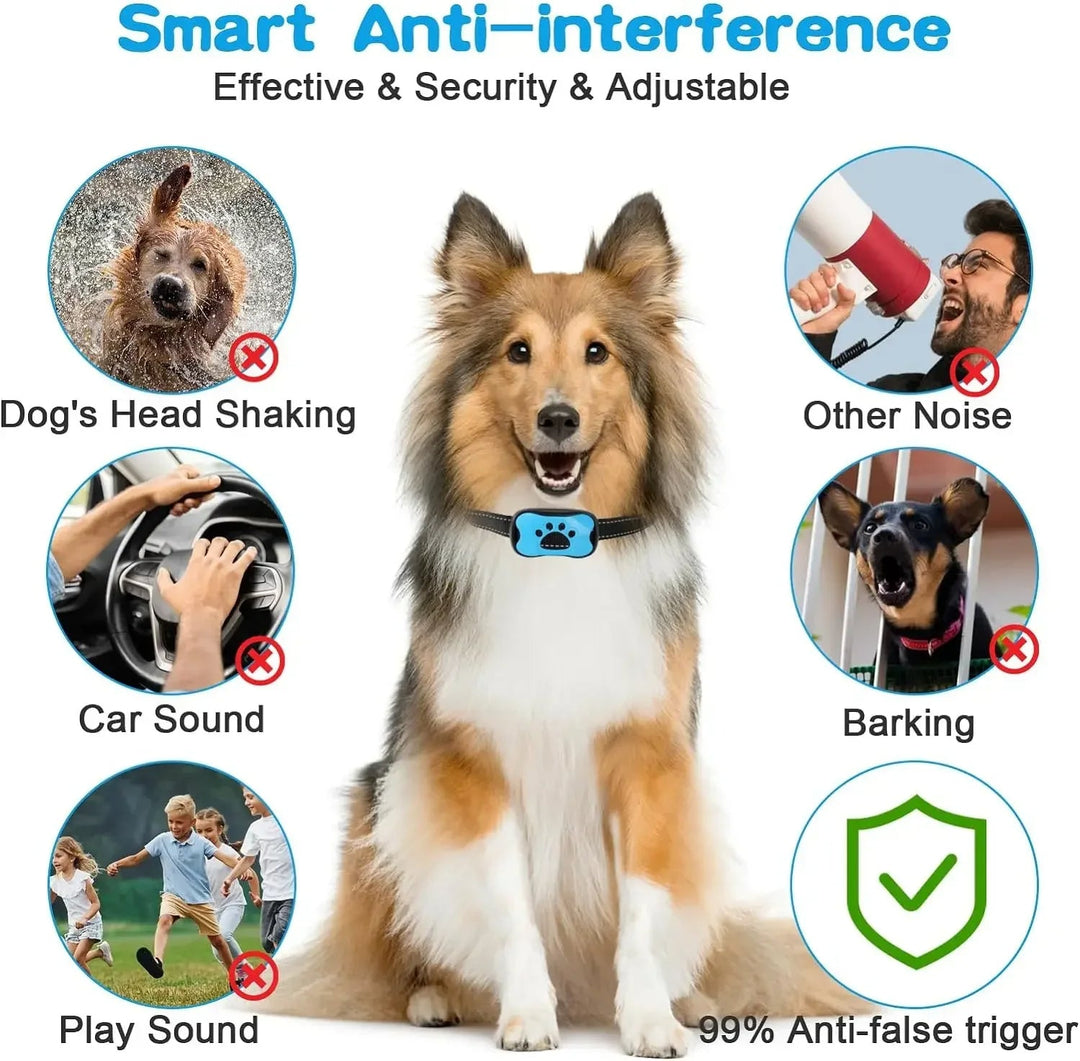Anti-Bark Hundehalsbånd – Stop Uønsket Gøen med BarkBuddy Vibrationstræningshalsbånd til Hunde