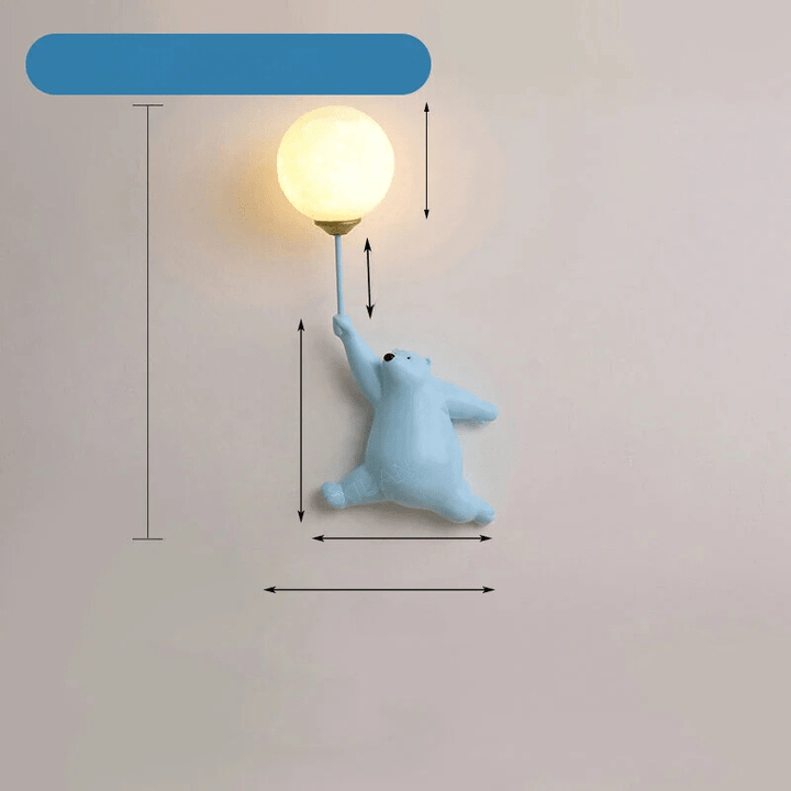 FairyGlow – Tegneserie Væglampe til Børn | Magisk Natlampe med 3D Måne Design