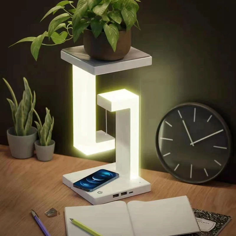 Trådløs Oplader - GlowCharge - Hurtig Opladning - Magisk Atmosfære i Rummet