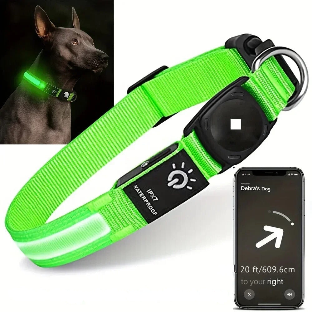 Flashing Hundehalsbånd – Vandtæt LED Lysende Hundehalsbånd med USB Genopladeligt Glød, Hundehalsbånd Belyst for Nat Sikkerhed, Alle Størrelser