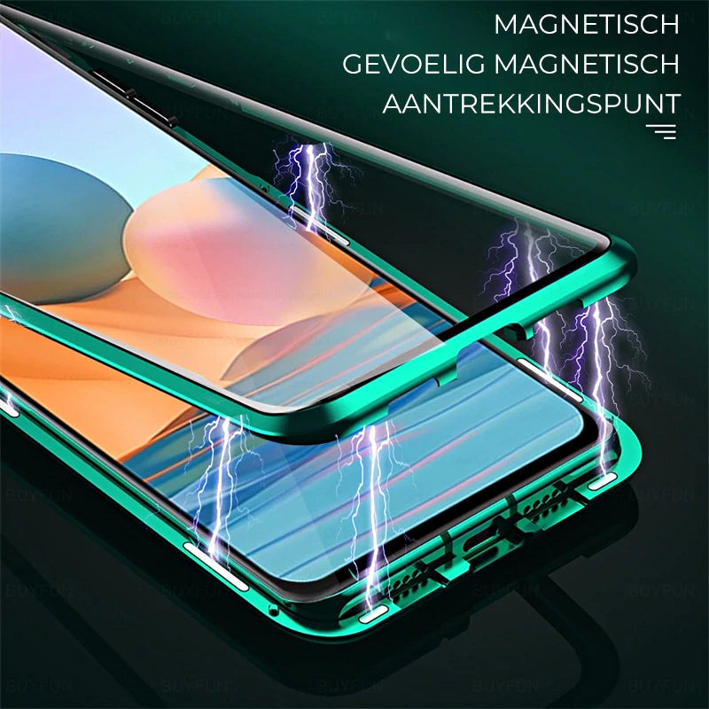 Magnetisk Tempereret Glas Dobbelt-Sidet Telefon Case til Samsung