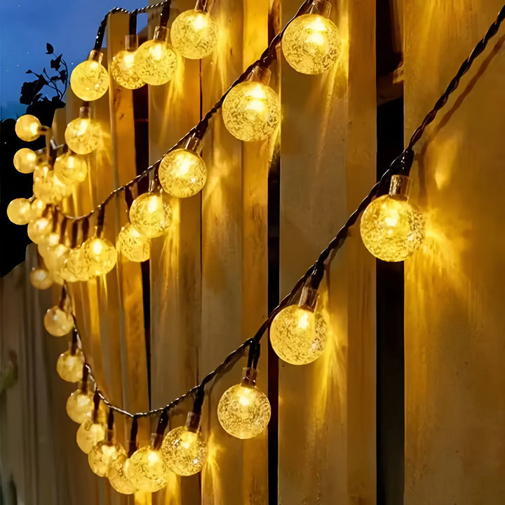 LumeGlobe – Solcelle Crackled Glass Havebelysning