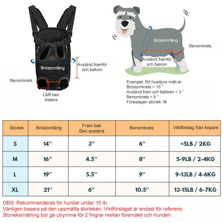 Pet Backpack Front