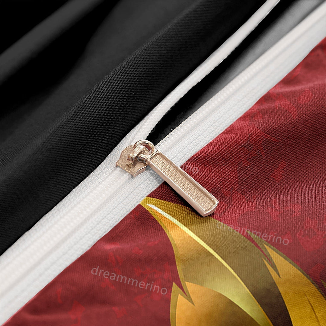 RoseAllure - Romantisk Skarlagen Rose Dyne Sæt
