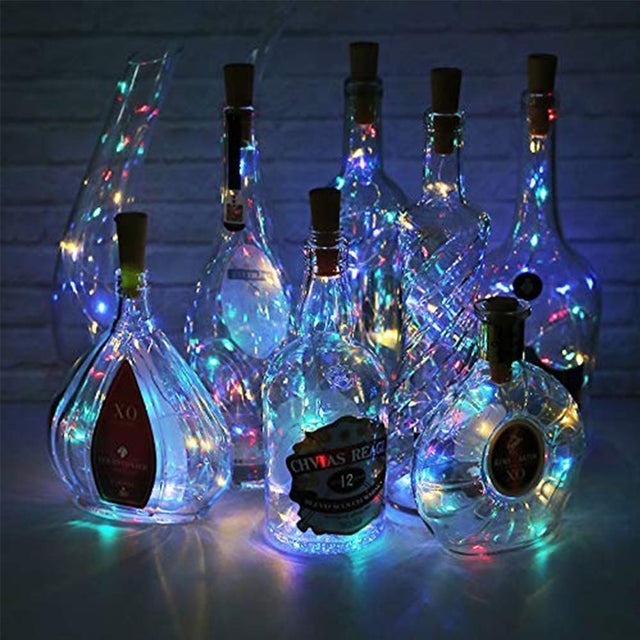 LED Vinflaske Lamper Kork Natlys DIY Dekoration Løft - 5/10 PCS