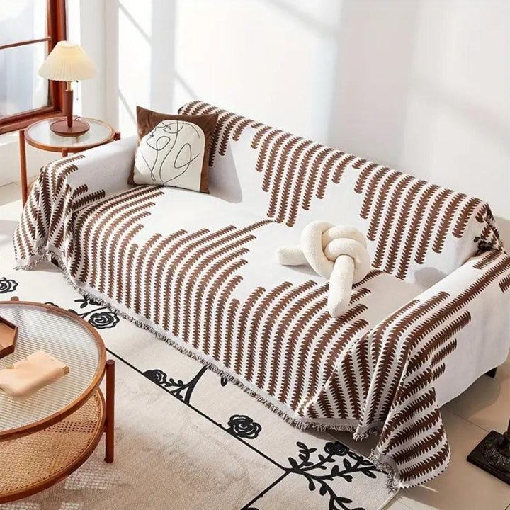 Moderne Monokrom Bregne Sofa Betræk