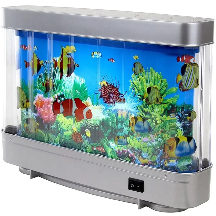 Virtuel Ocean Skrivebord Akvarium med LED Natlys