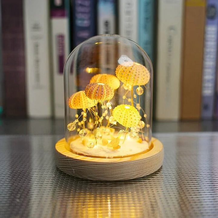 LumiCraft – Unik DIY bordlampe med naturlig søpindsvin skal til en hyggelig indretning