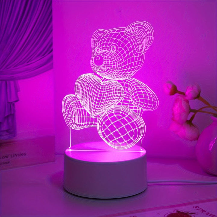 LumiBear – 3D Illusions Nattelys Teddybjørn