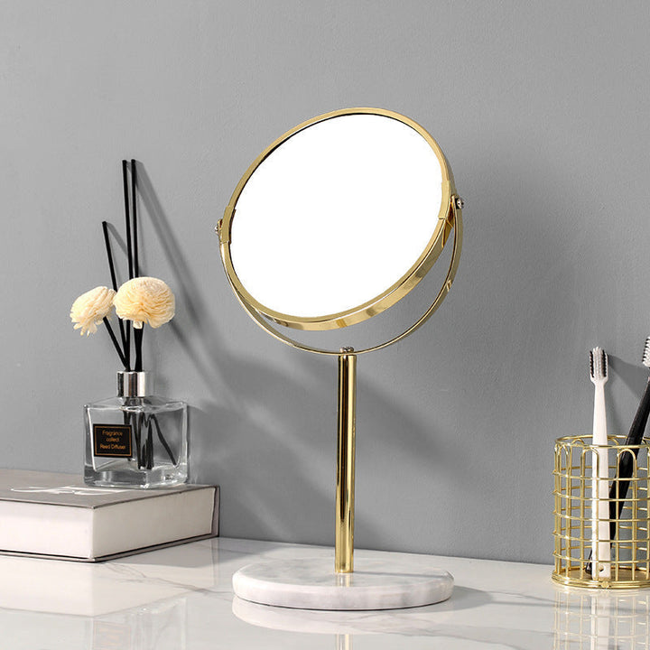 Naturlig Marmor 360 Rotating Makeup Vanity Spejl