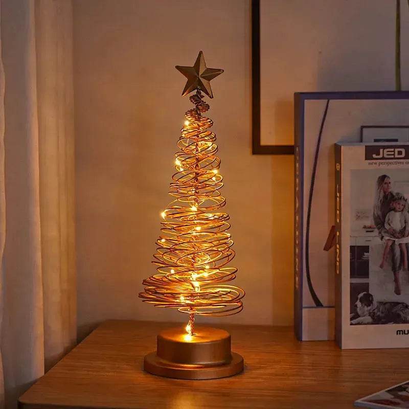 Spiral LED Lys Juletræ Dekoration Natlys Ornamenter