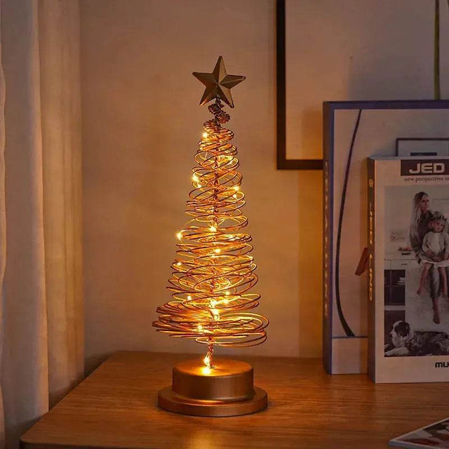 Spiral LED Lys Juletræ Dekoration Natlys Ornamenter