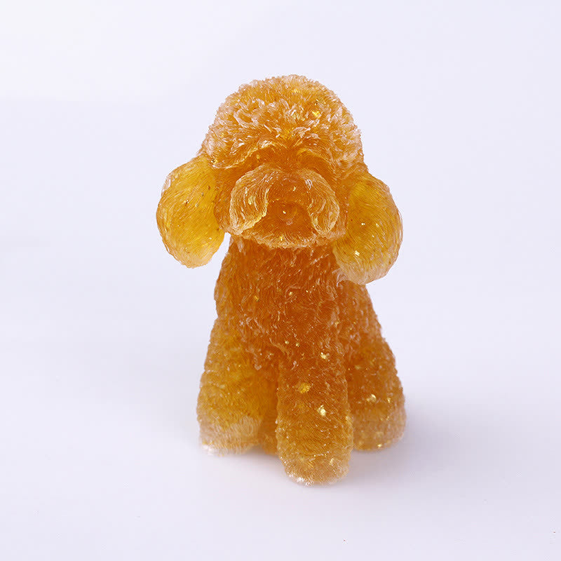 Naturlig Krystal Poodle Sten Dekoration
