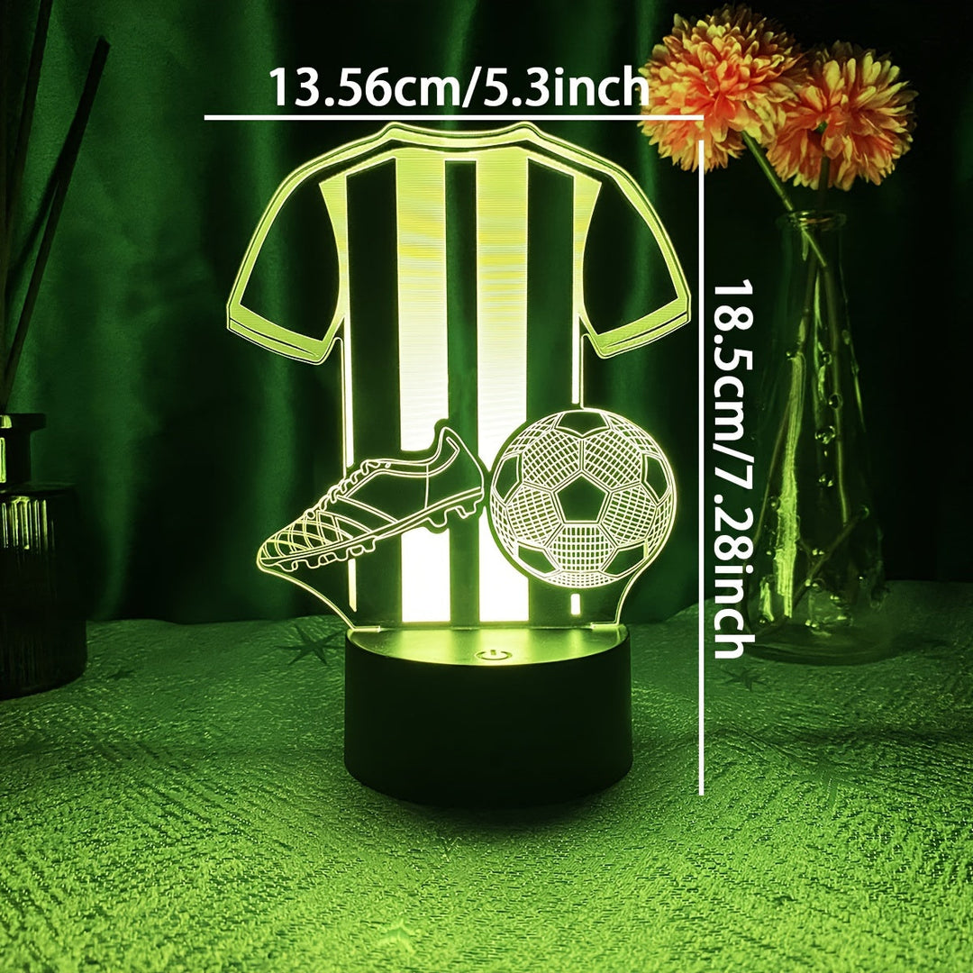 SportGlow Lampe - 3D LED Nattelys til Fodboldfans
