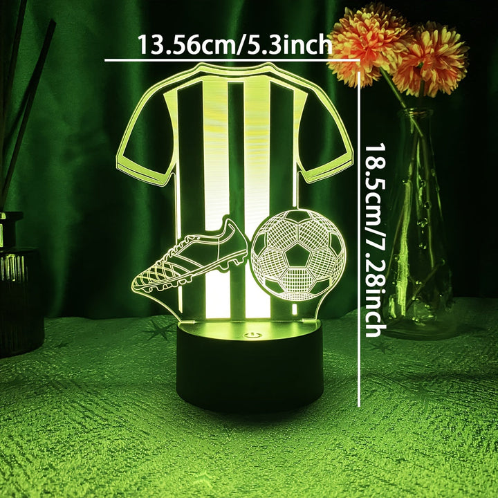 SportGlow Lampe - 3D LED Nattelys til Fodboldfans