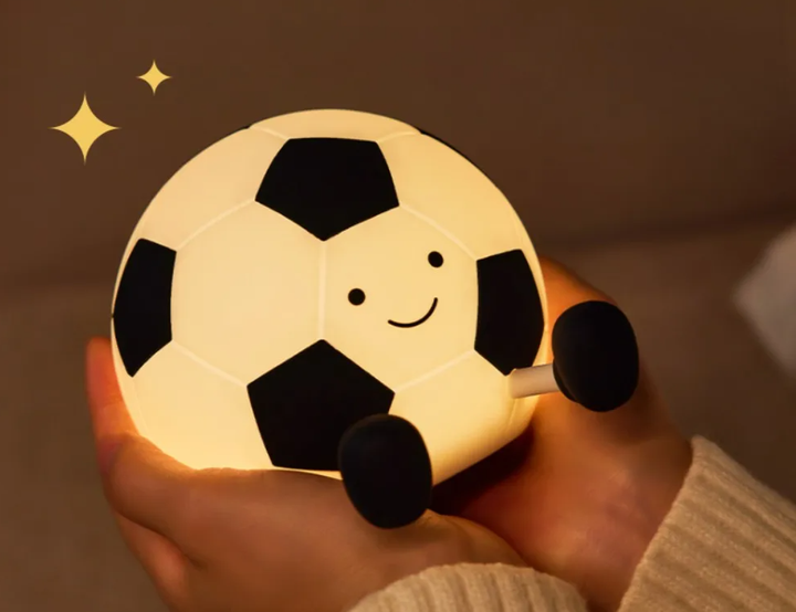 Genopladelig Fodbold Silikone Natlampe – GlowKick