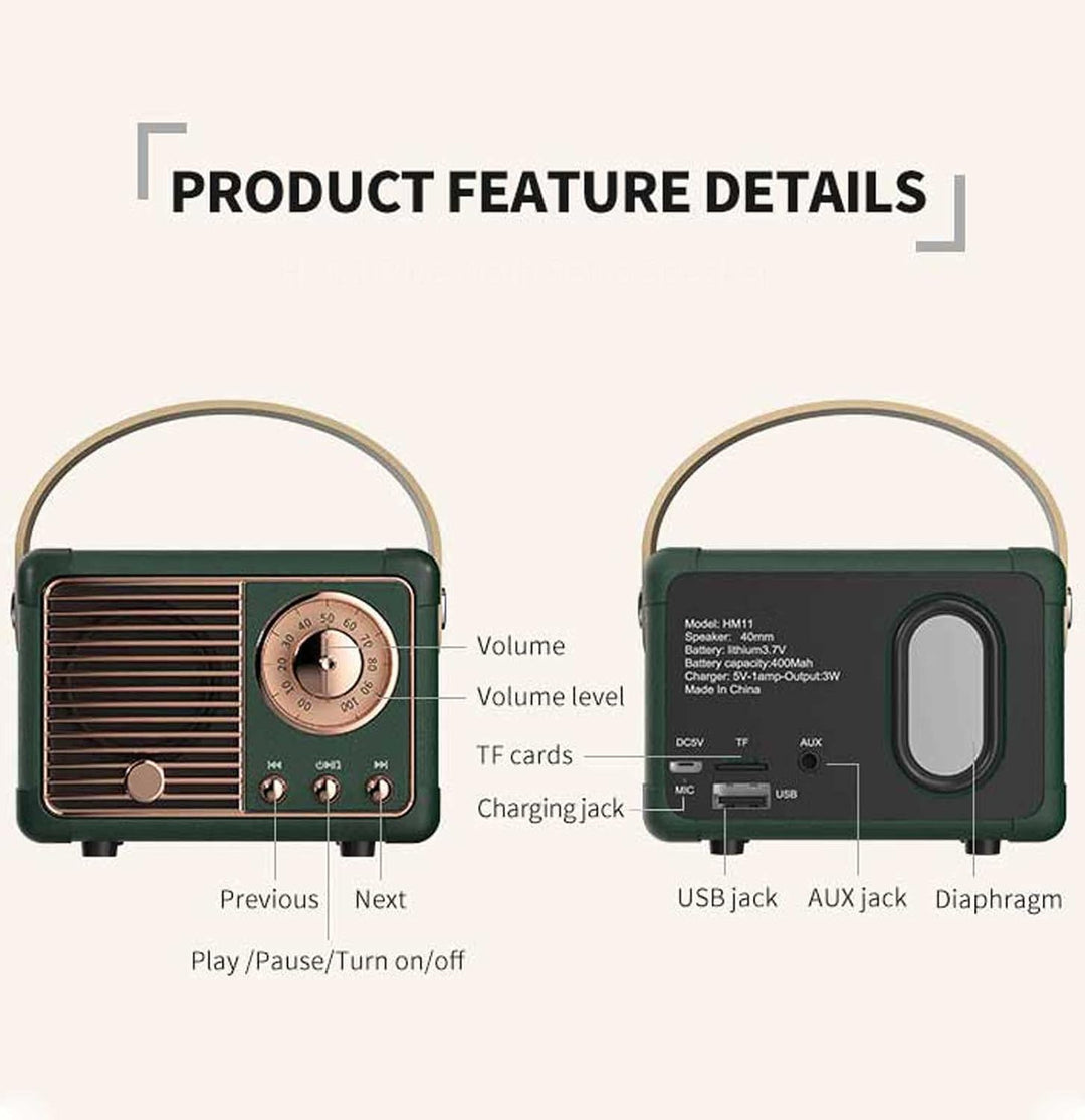Retro Bluetooth Højttaler