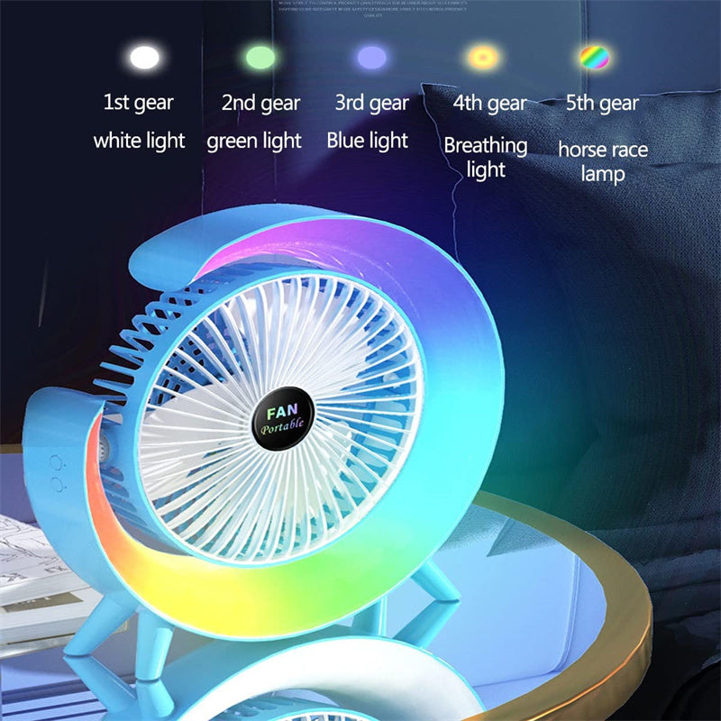 USB-opladelig natlys mini ventilator |