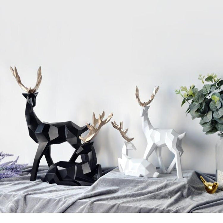 Abstrakte Hjorte Figurer Par