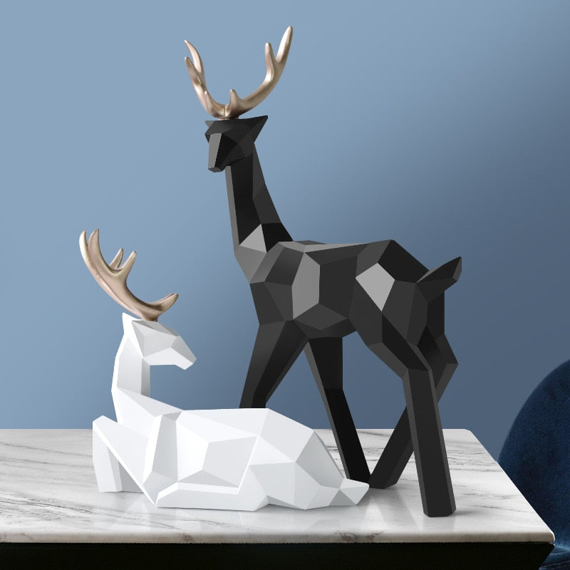 Abstrakte Hjorte Figurer Par