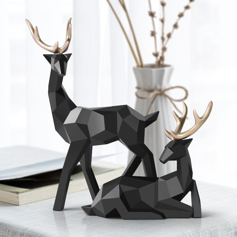 Abstrakte Hjorte Figurer Par