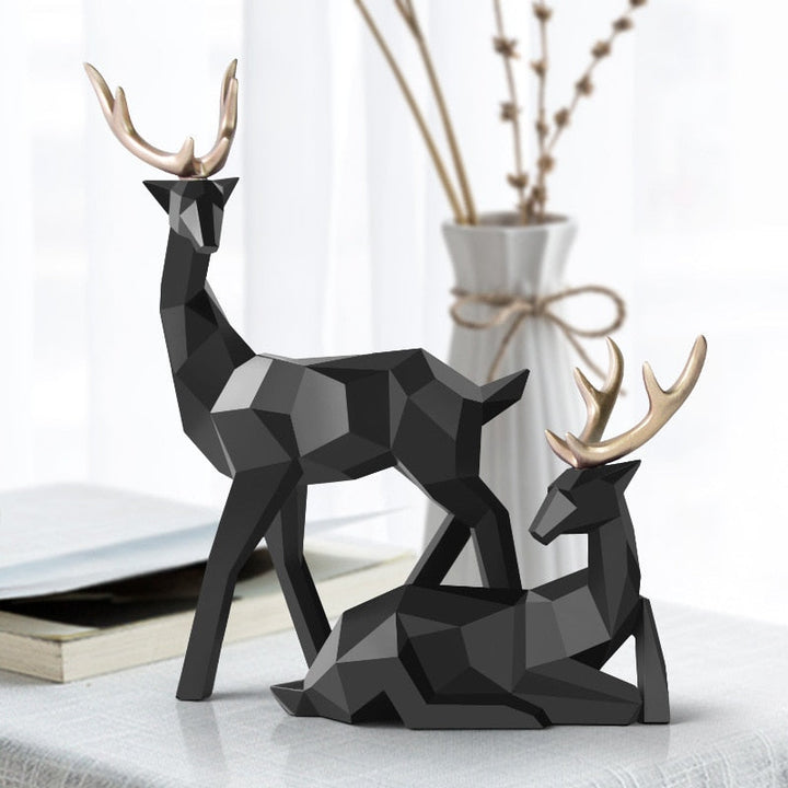 Abstrakte Hjorte Figurer Par