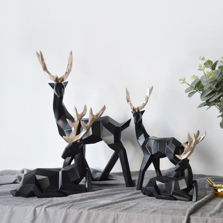 Abstrakte Hjorte Figurer Par