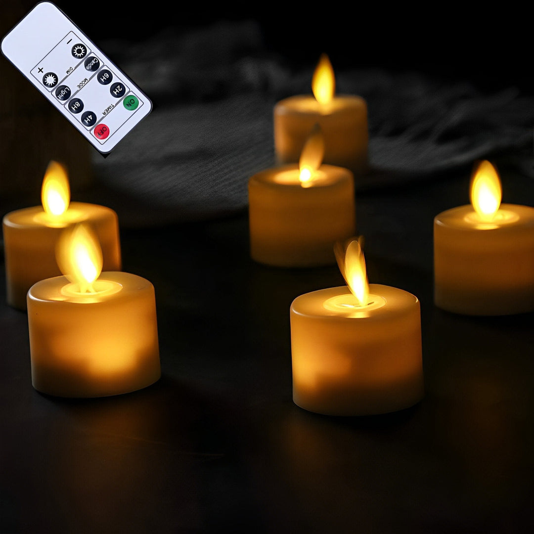 Elektronisk lys med bevægelig flamme | Voksfri LED-lys