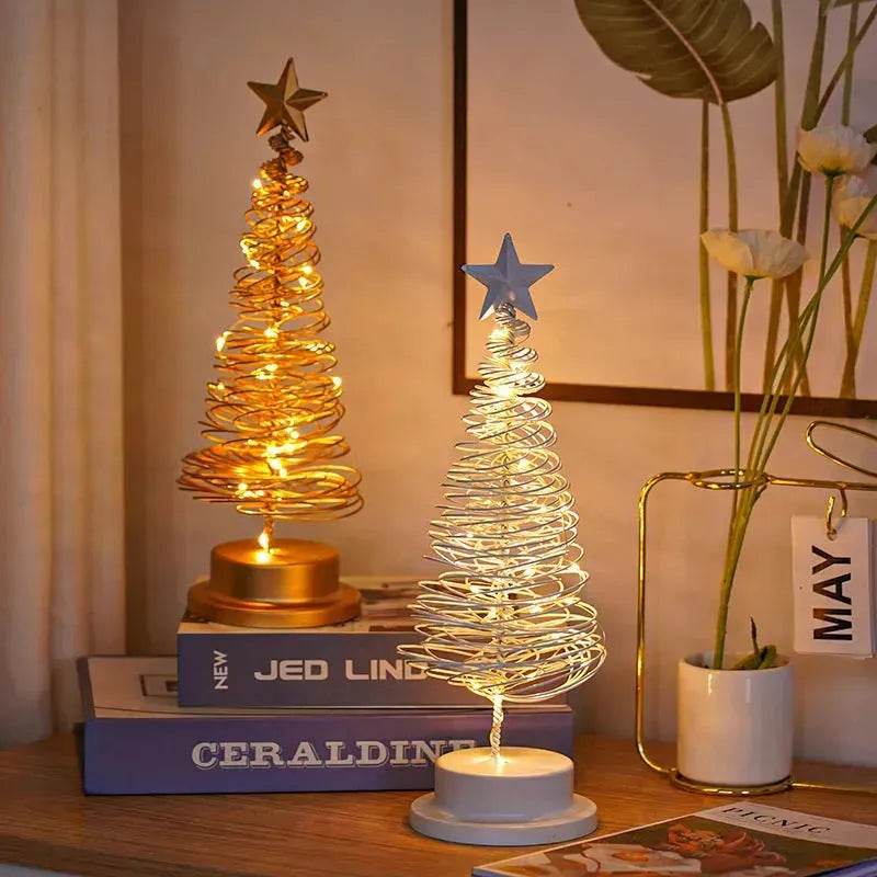 Spiral LED Lys Juletræ Dekoration Natlys Ornamenter