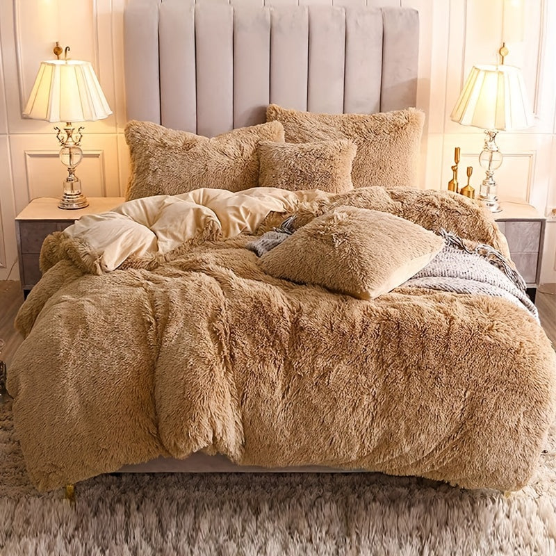 Ultra Blød Plush Duvet Cover Sæt med Lynlås - Luksus &amp; Komfort