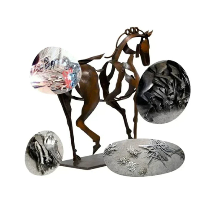 Hesteskulptur - AdonisMetal - Rustik Elegance - Tidløs Dekorativ Genstand