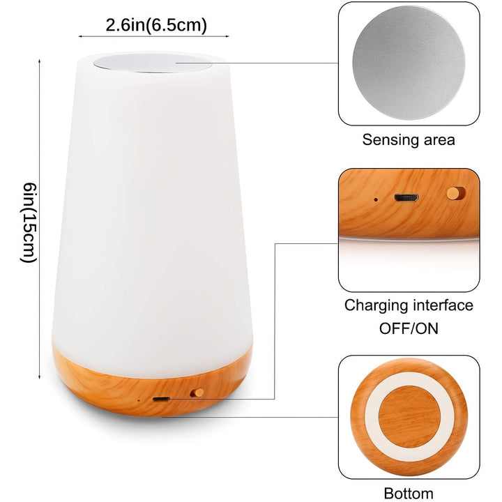 SpaceGlow – Trådløs LED Natlampe med Timer