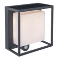 Lutec 6934601118 Curtis LED Antracit Solenergi Udendørs Moderne Firkantet Overflademonteret Væglampe med PIR