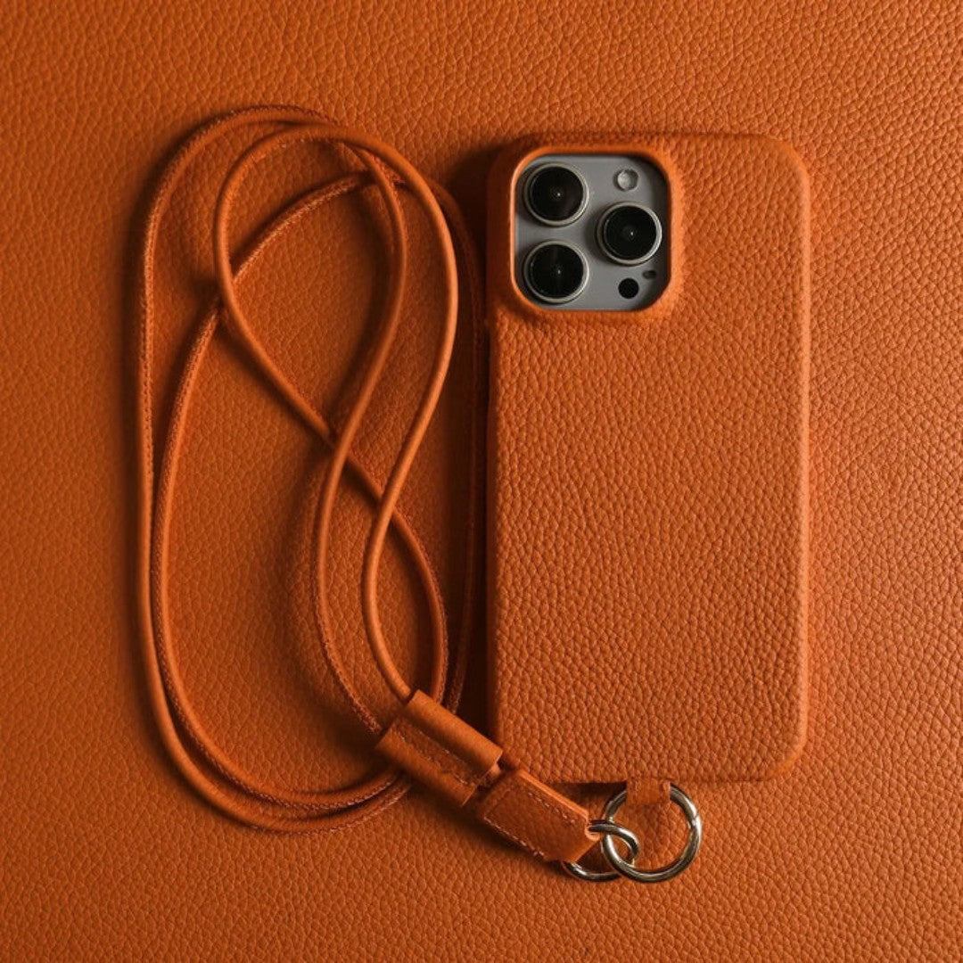 Ægte Læder Telefonetui med Crossbody Rem