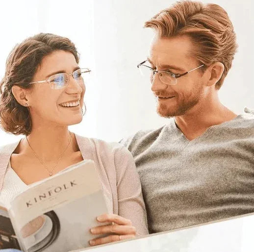 Progressive læsebriller med høj hårdhed og anti-blålysfilter til afstands- og nærsyn