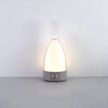 Vinflaske Bordlampe med Bluetooth Højttaler – Genopladelig Moderne Natlampe
