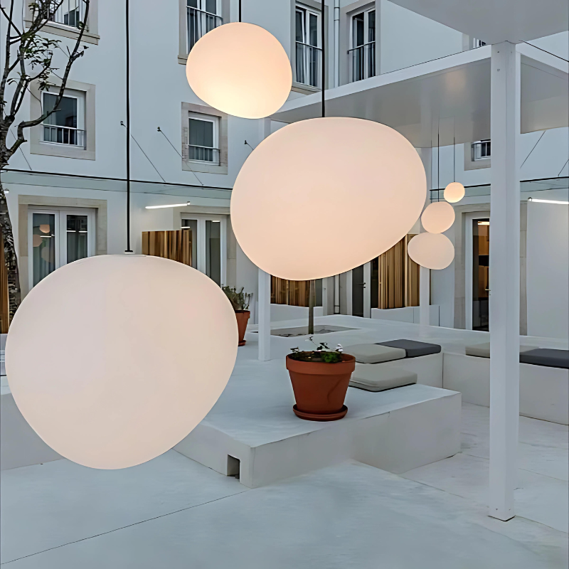 Elegant Glas Pebble Pendellampe
