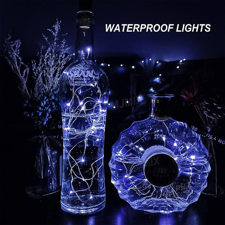LED Flaske Lys Kork Nattelys DIY Dekorationsgave