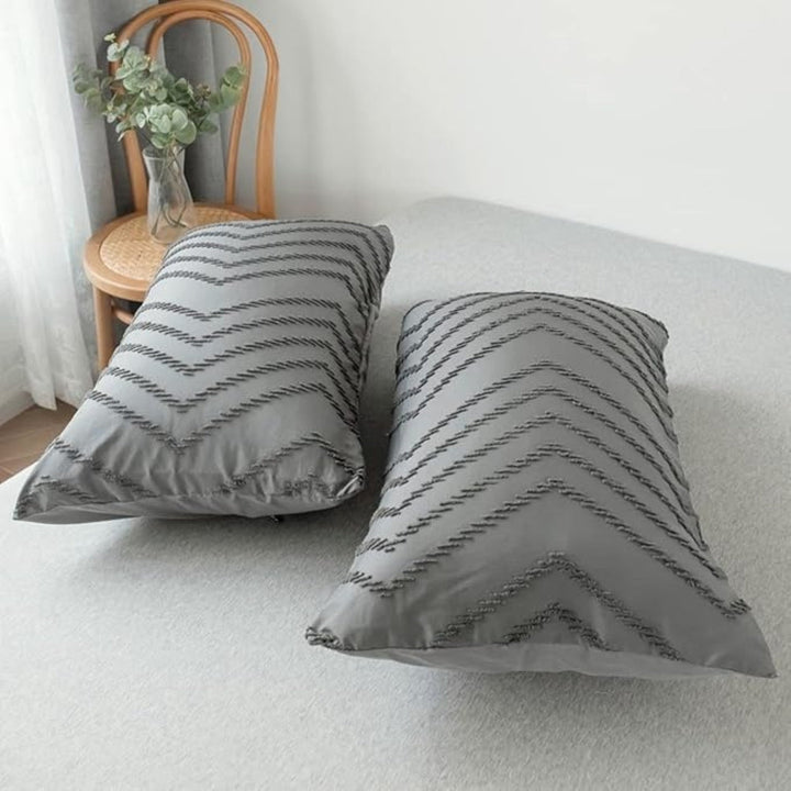 Chevron Plush Quilt Cover | 3-delt sæt