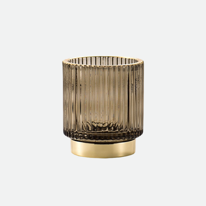 Elise Guldfolie Glas Makeup Holder &amp; Organizer