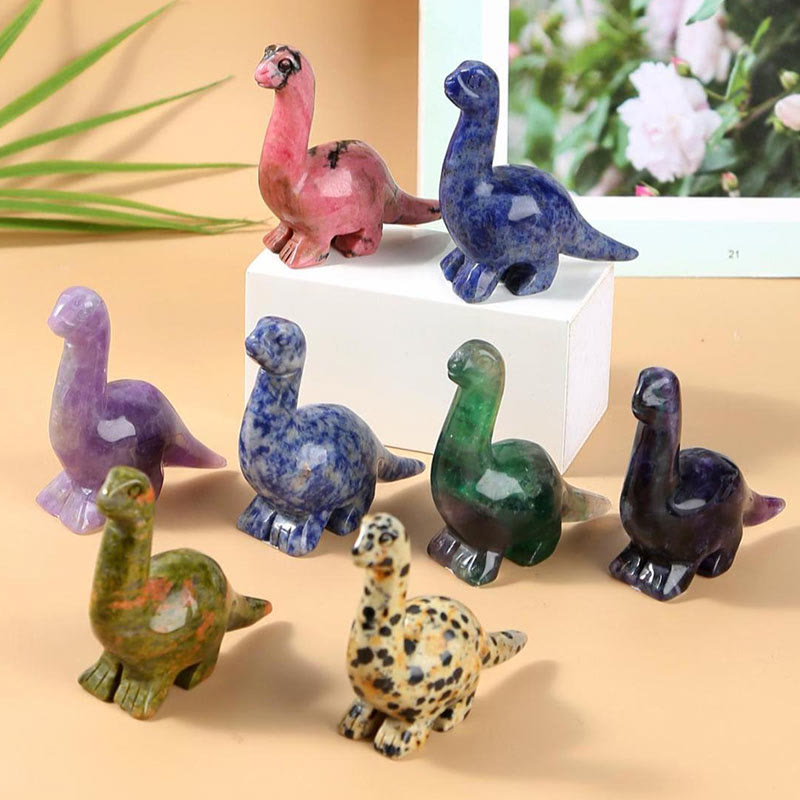 2.5 Tommer Krystal Dinosaur Hjem Deko Sten Dekor