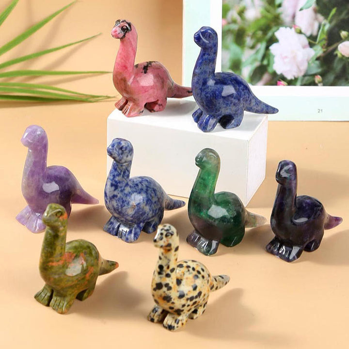 2.5 Tommer Krystal Dinosaur Hjem Deko Sten Dekor