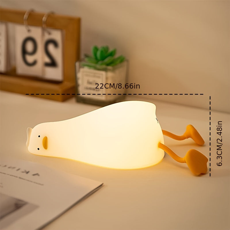 Sovende And Lampe - Genopladelig Dæmpbar Silikone Nattelys