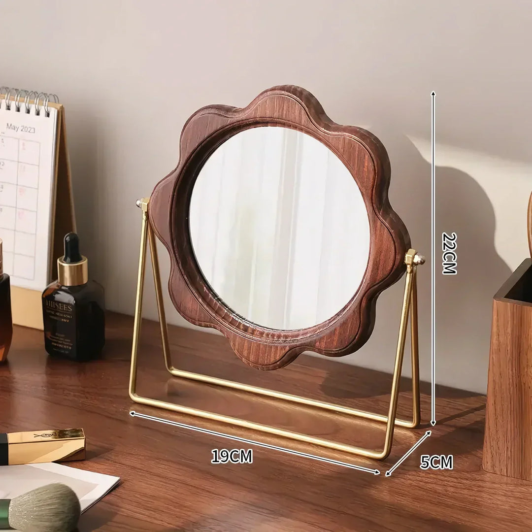 Elegant Drejbar Skrivebords Makeup Spejl – Neoklassisk Design