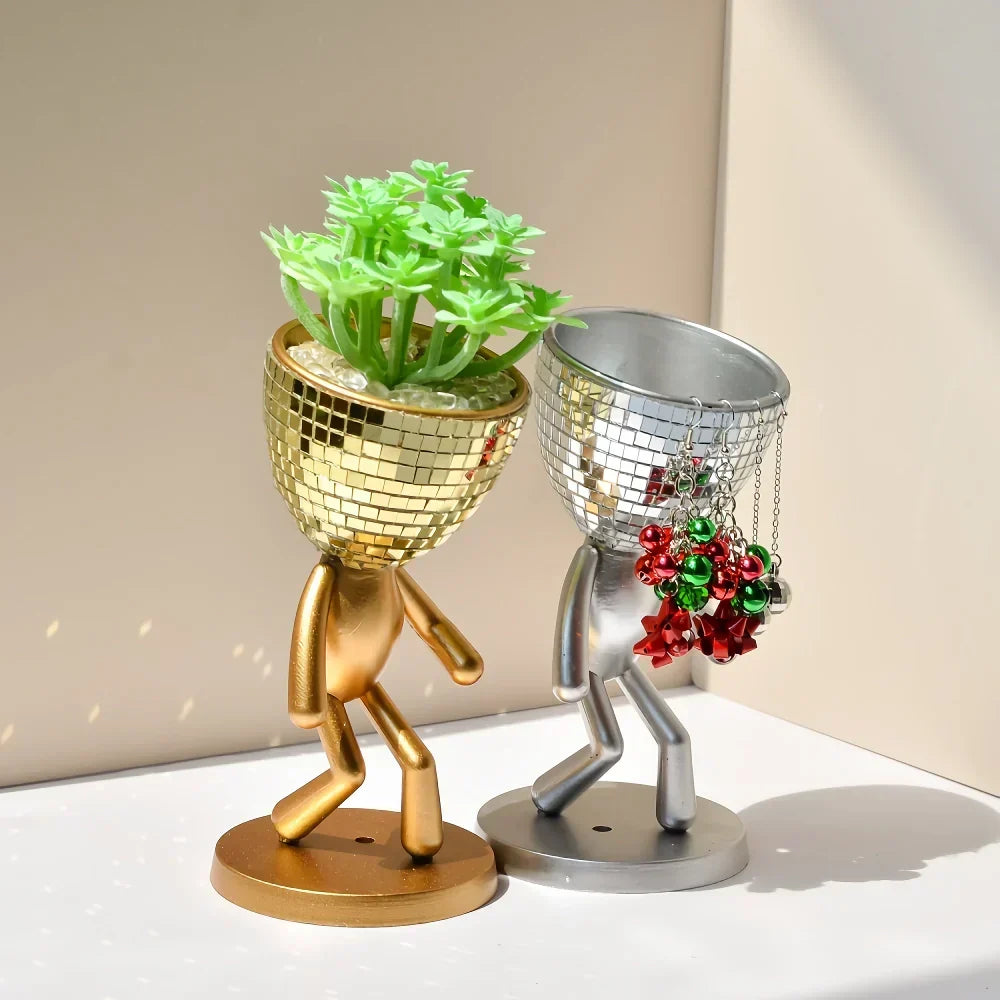 Spejl Disco Gående Mand Plantekrukke
