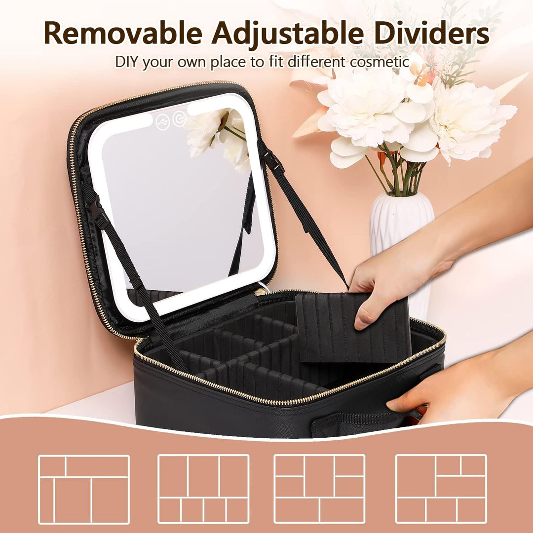 Luksus Makeup Organizer med Belyst Spejl